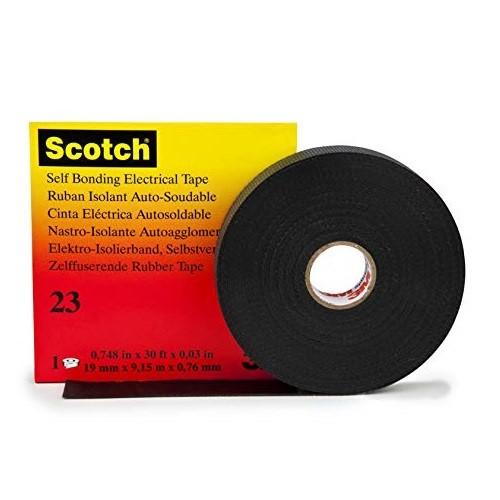 23 SCOTCH EPR SPLICING TAPE 19MM X 9.15M BLACK product photo Back View L