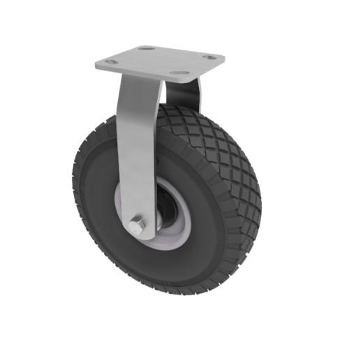 FIXED PLATE PNEUMATIC TYRE 260MM product photo Front View L