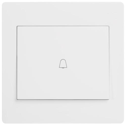 MUSE SERIES BELL SWITCH MARK BELL SYMBOL 10A 1G WHITE product photo Front View L