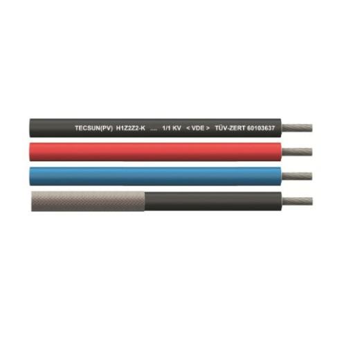 TECSUN H1Z2Z2-K LSZH PV SOLAR CABLE 1 X 6MM² BLACK (X 1000M) product photo Front View L