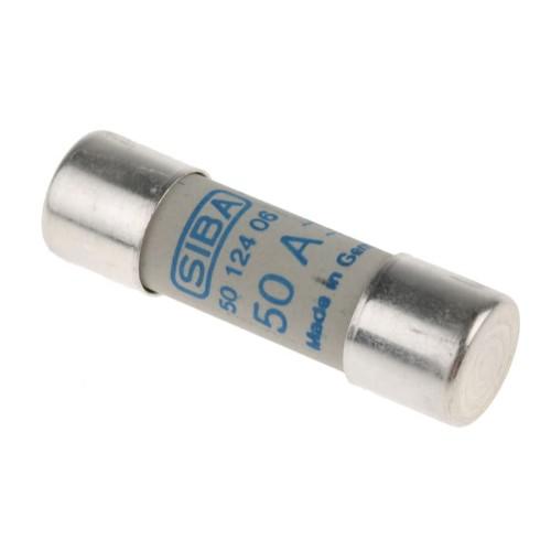 SIBA 5012406.5 CERAMIC CARTRIDGE FUSE 50A 14X51MM product photo Front View L