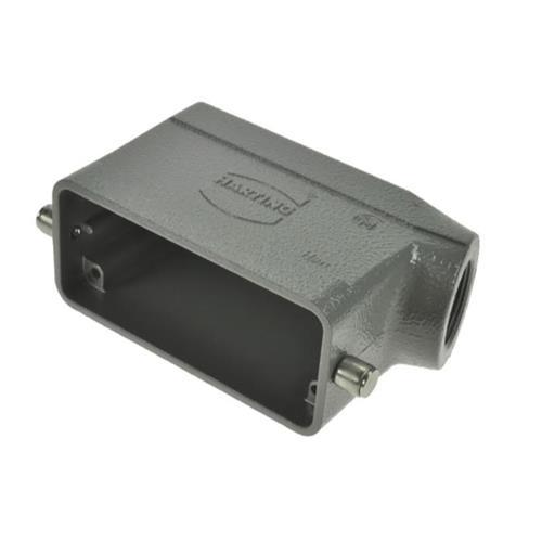 HARTING 19300161541 HAN B 1930 SERIES SIZE 16 B SIDE ENTRY CONNECTOR HOOD product photo Front View L