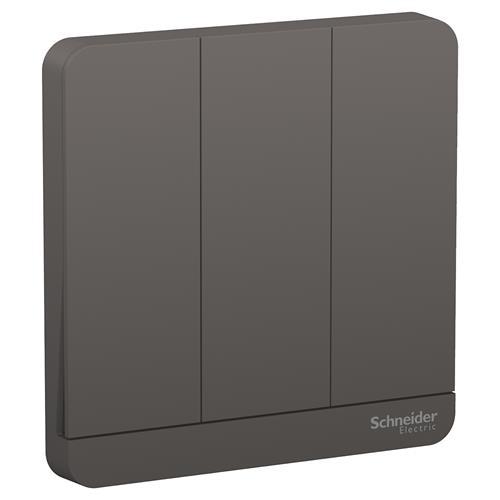 AVATARON FLUSH SWITCH WITH LED INDICATOR 3G 2W 16AX DARK GREY product photo Front View L