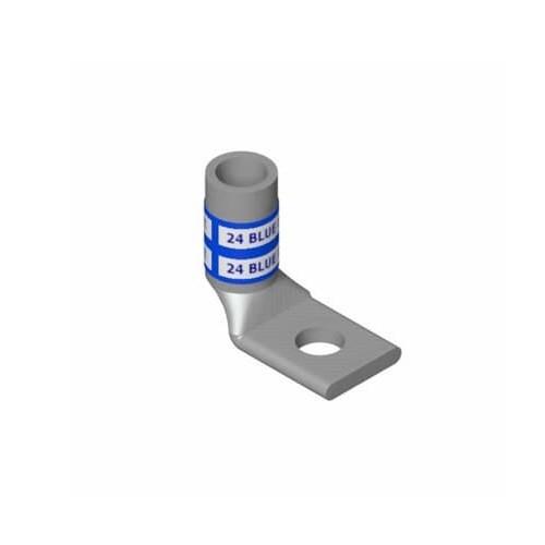 COPPER ONE-HOLE LUG 14-10 AWG 1/4 BOLT SIZE TIN PLATED product photo Front View L