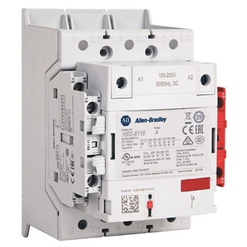 100S-E MCS-E SAFETY CONTACTOR 116A AC3 DUTY 100-250V AC product photo Front View L