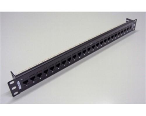 CAT6 UTP PATCH PANEL 24 PORT POPULATED WITH 24 MODULAR JACK product photo Back View L