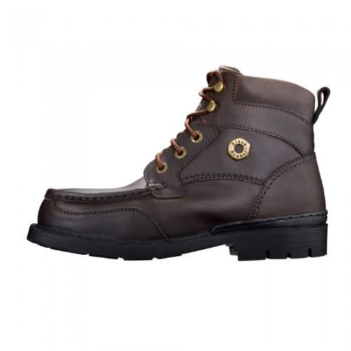 BH 4994 SAFETY SHOE MID CUT AND LACE UP BROWN SIZE 7 product photo Front View L