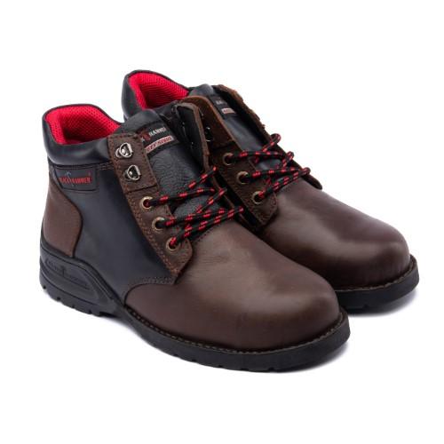 BH 5109 MEN SAFETY MID CUT SHOE LACE WITH SIDE ZIP SIZE 10 product photo Front View L