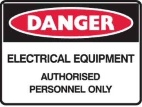 DANGER SIGN ELECTRICAL EQUIPMENT 225X300MM product photo
