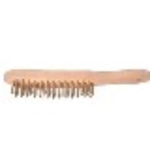 WIRE SCRATH BRUSH BRASS 3 ROW product photo Side View L