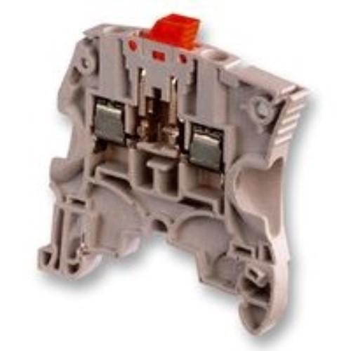 ZS4 S SCREW CLAMP TERMINAL BLOCK DISCONNECT WITH BLADE GREY (MULTIPLY BY 50 PCS) product photo Front View L