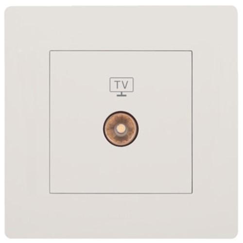 MUSE SERIES TV OUTLET 1 MOD WHITE product photo Front View L