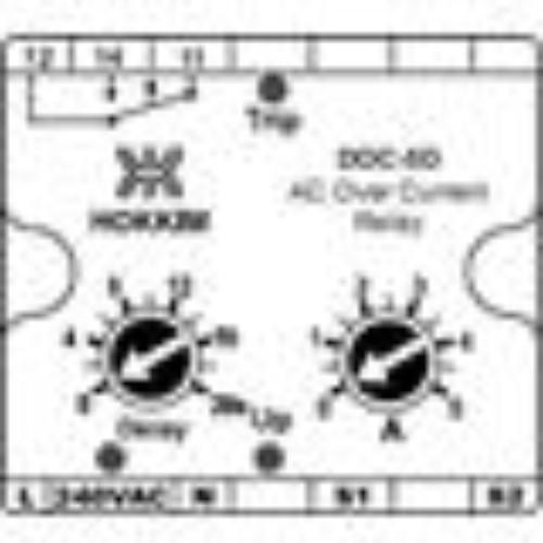 AC OVER CURRENT RELAY WITH DELAY 0-5A product photo Side View L