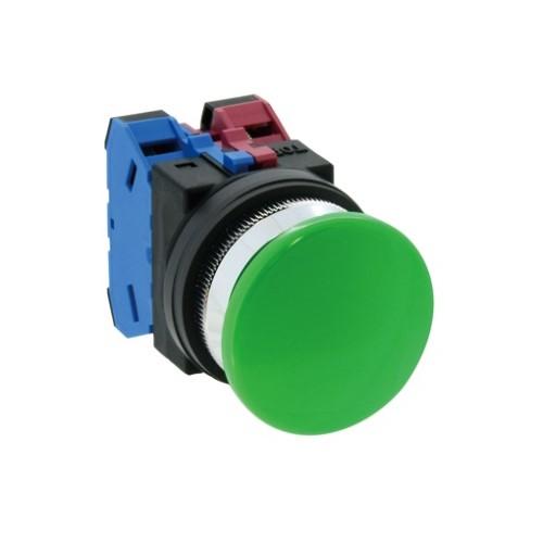 TWND SERIES PUSHBUTTON MUSHROOM MOMENTARY 30MM 1NO 1NC GREEN product photo