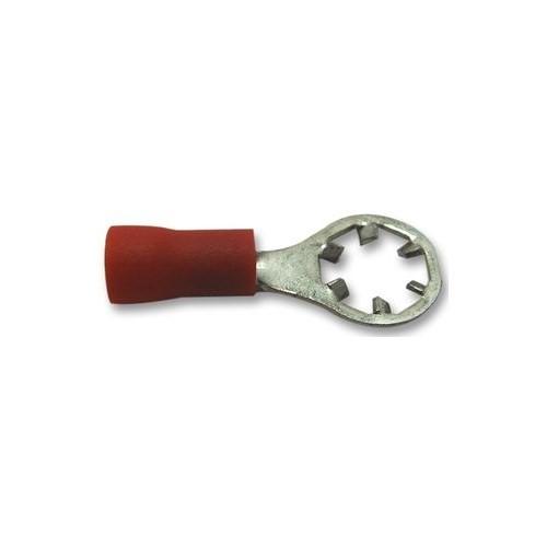 VINYL-INSULATED STAR RING TERMINAL (BRASS) 0.5-0.75MM² 4.3MM (100PCS/PKT, MOQ: 10 PKT) product photo Front View L