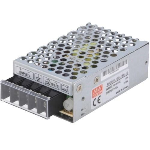 SD-15 SINGLE OUTPUT DC-DC CONVERTER 15W 12V 1.25A product photo Front View L