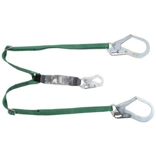 V-SERIES STD TWIN-LEG ADJUSTABLE ENERGY ABSORBING LANYARD 6" product photo Front View L