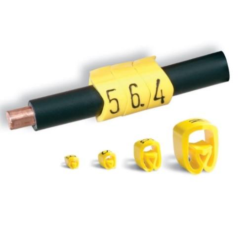 WIRE MARKING AREA: 1.5-4.0MM DIAMETER 2.5-5.0MM YELLOW NO: 0 (1000PCS/ROLL) product photo Front View L