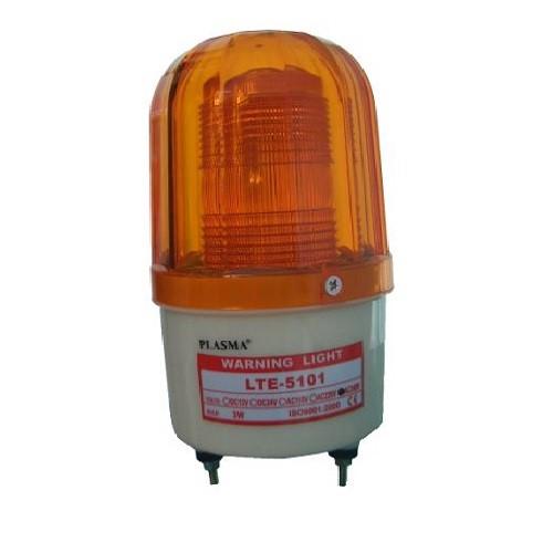 LED WARNING LIGHT 4" 110VAC AMBER product photo Front View L