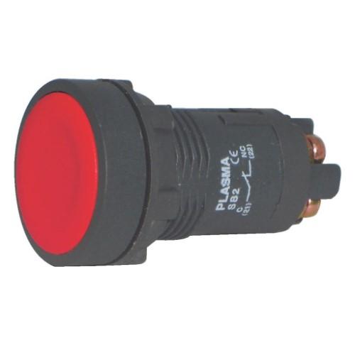 PUSH BUTTON STOP 22MM 240V RED product photo Front View L