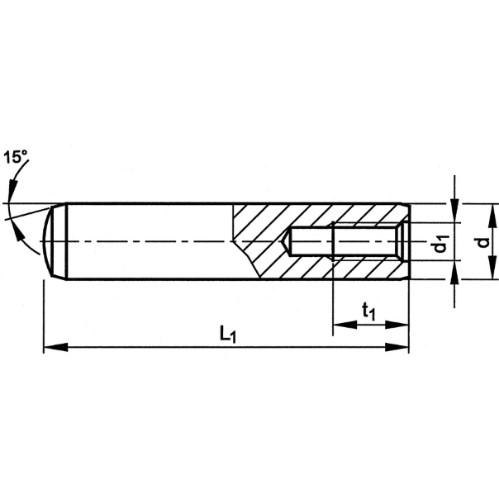 DOWEL PIN METRIC EXTRACTABLE C/W AIR FLAT 16X120MM (100PCS/PKT) product photo Back View L