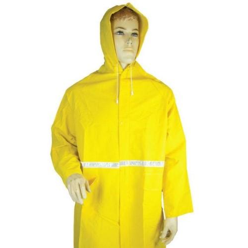 PVC RAIN COAT YELLOW SIZE L product photo Front View L