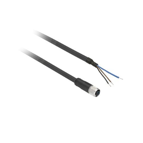 XZ PRE-WIRED CONNECTORS STRAIGHT FEMALE M8 4-PIN CABLE 5M product photo Front View L