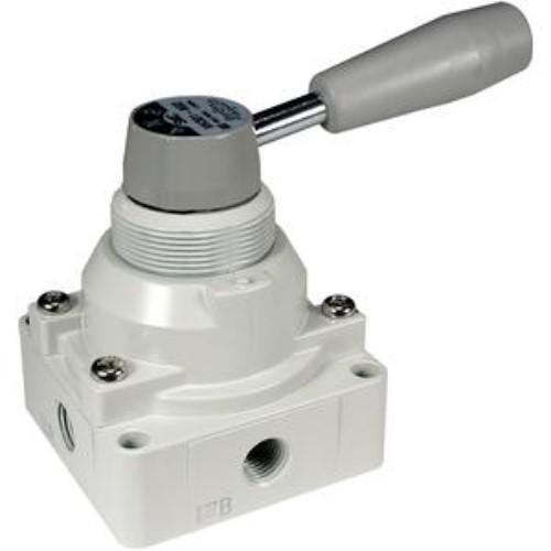 VH SERIES HAND VALVE 3/8 STANDARD PIPING BOTTOM MOUNTING METHOD PANEL MOUNTING 3/8 product photo Front View L