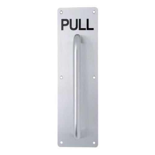 SS304 PULL HANDLE WITH PLATE product photo Front View L