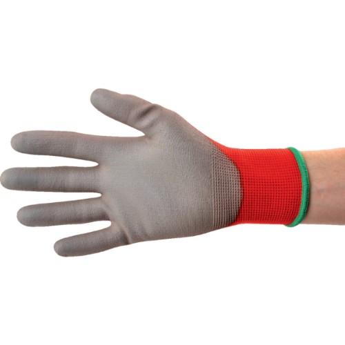 PALM-SIDE COATED GLOVES SIZE 10 RED/GREY product photo Back View L