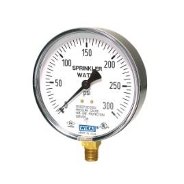 SPRINKLER GAUGE TYPE 111.10S 4" 111.10SP 0-300PSI 2ND SCALE BAR 1/2 NPT LOWER MOUNT product photo