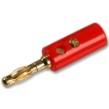MULTICOMP PRO PE000038 BANANA TEST CONNECTOR PLUG CABLE MOUNT GOLD PLATED CONTACTS RED product photo