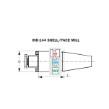 BT40-FM32-052 SHELL/FACEMILL ADAPTOR product photo Back View S